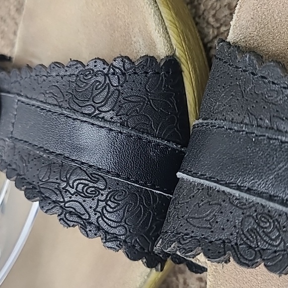 Alegria Bob Black Leather Strappy Healed Sandals sz 41 - Picture 4 of 12